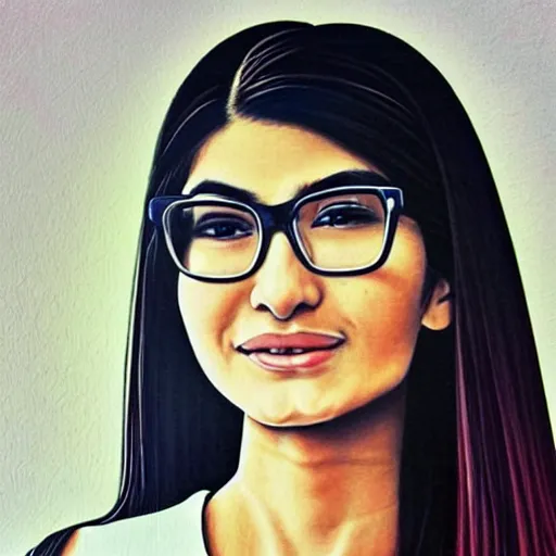 Prompt: chinese portrait of mia khalifa, very realistic, highly detailed