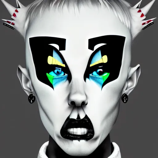 Image similar to Die antwoord, digital art, trending on artstation