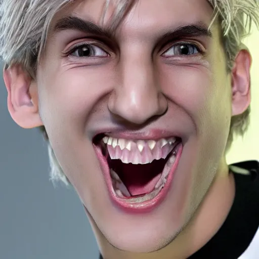 Image similar to really ugly xqc, big nose, crookedd teeth