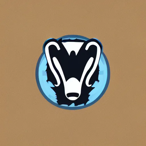 Image similar to modern concept logo for a social media app for badgers