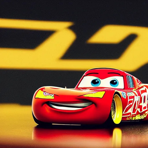 Image similar to photo of lightning mcqueen winning an oscar