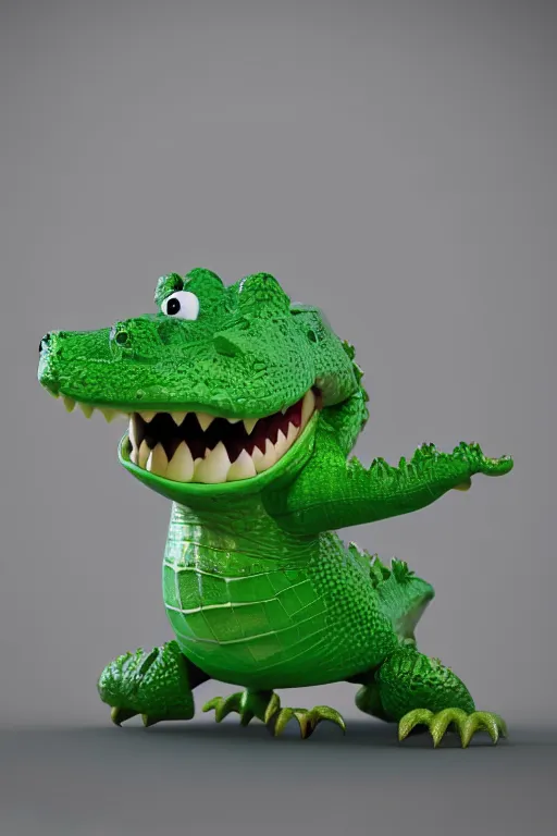 Prompt: a cute crocodile wearing a formal overcoat Pixar style 3D render octane render unreal engine 5 path tracing cute Pixar style 4K natural