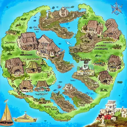 Image similar to dnd island town map