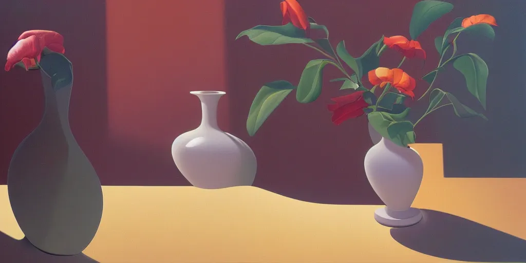 Prompt: the vase, summer evening, kenton nelson