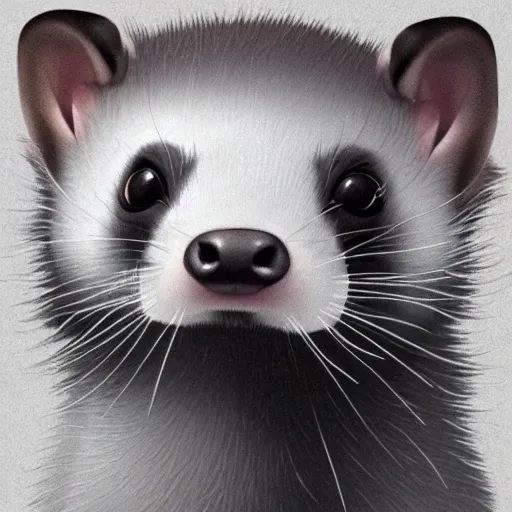 Prompt: a wanted poster of a shady looking ferret, photorealistic, 4 k