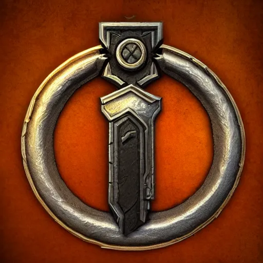 Prompt: a door key, rpg item icon, Warcraft style, outer glow, solid background, trending on artstation