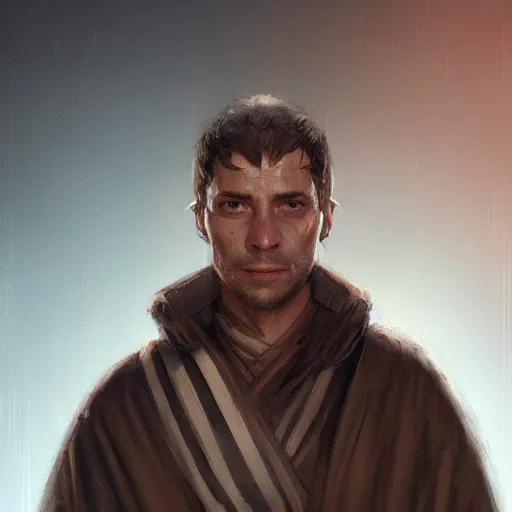 Image similar to portrait of a man by greg rutkowski, jedi kinght kyp durron from star wars expanded universe, he is about 3 0 years old, highly detailed portrait, digital painting, artstation, concept art, smooth, sharp foccus ilustration, artstation hq