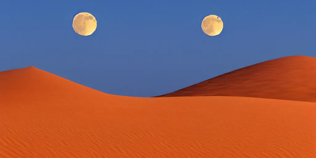 windows xp wallpaper full moon over red dunes, in the | Stable ...