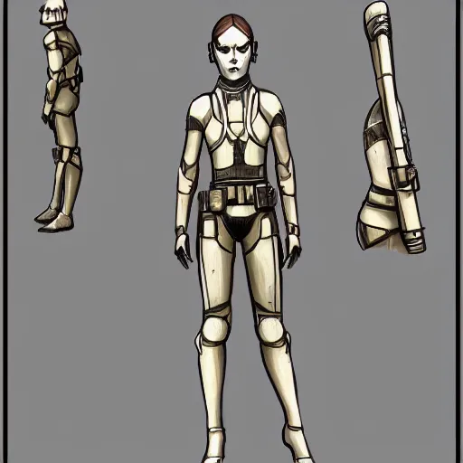 Image similar to ryan church concept art sketch star wars twi'lek insurgent character reference sheet