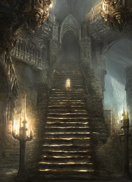 Create Unique Illuminated Castle Stairs