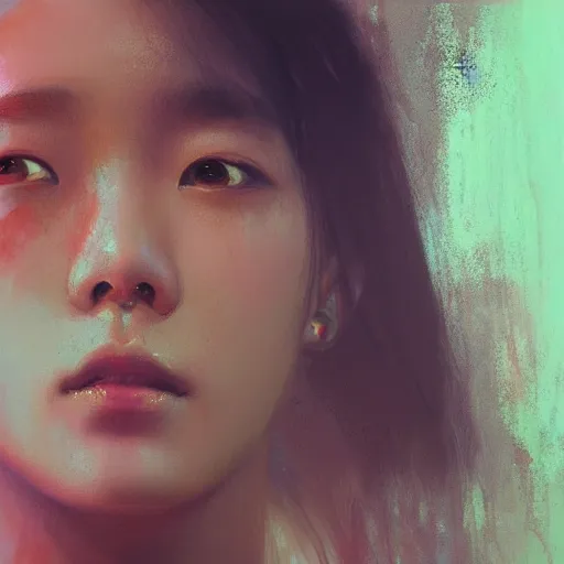 Image similar to jisoo of blackpink, hyperrealistic portrait, bladerunner street, art of elysium by jeremy mann and alphonse mucha, fantasy art, photo realistic, dynamic lighting, artstation, poster, volumetric lighting, very detailed face, 8 k, award winning