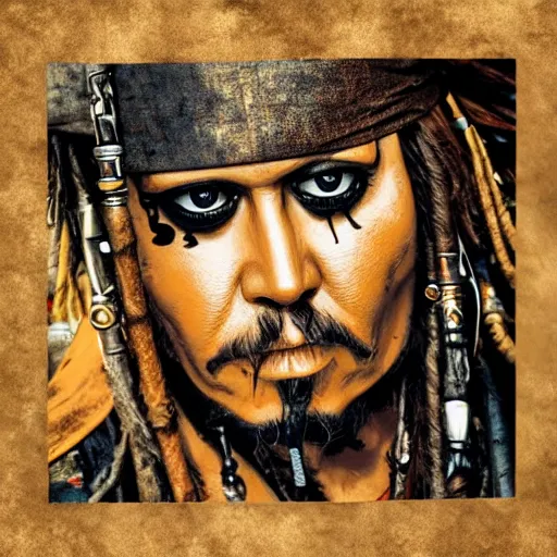 Image similar to jack sparrow drinks rum from bottle at the deck of pirate ship, focus, 3 d illustration, sharp, intricate, poster,, photo, detailed photo, scene from pirates of caribbean