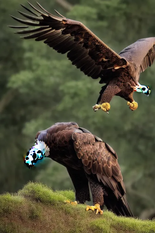 Image similar to eagle eat snake, in savannah, pulitzer award winning, captured by nikon d 8 5 0, body features, face features, bokeh, dynamic composition,, and daniel berehulak and adnan abidi and preston gannaway, matt rainey, stephanie welsh