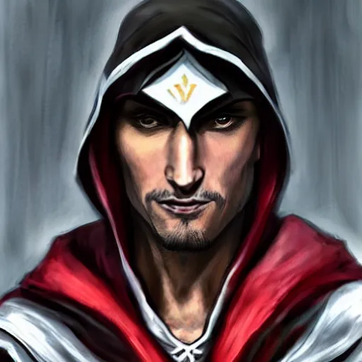 Image similar to xqc as ezio auditore, detailed