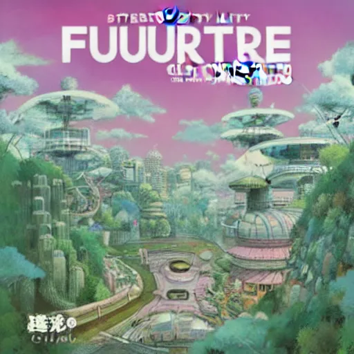 Prompt: future city covered by forest creature, flying, culture, smooth, by studio ghibli