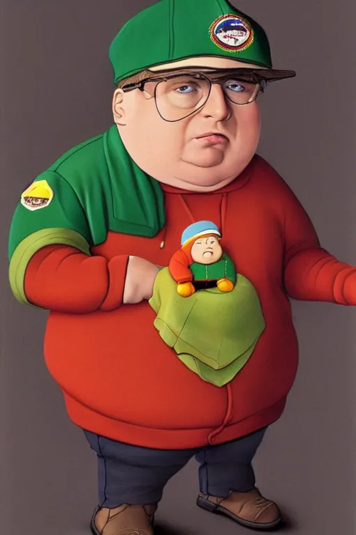 Image similar to Eric Cartman from South Park as a real life person, realistic photo, by Annie Leibovitz