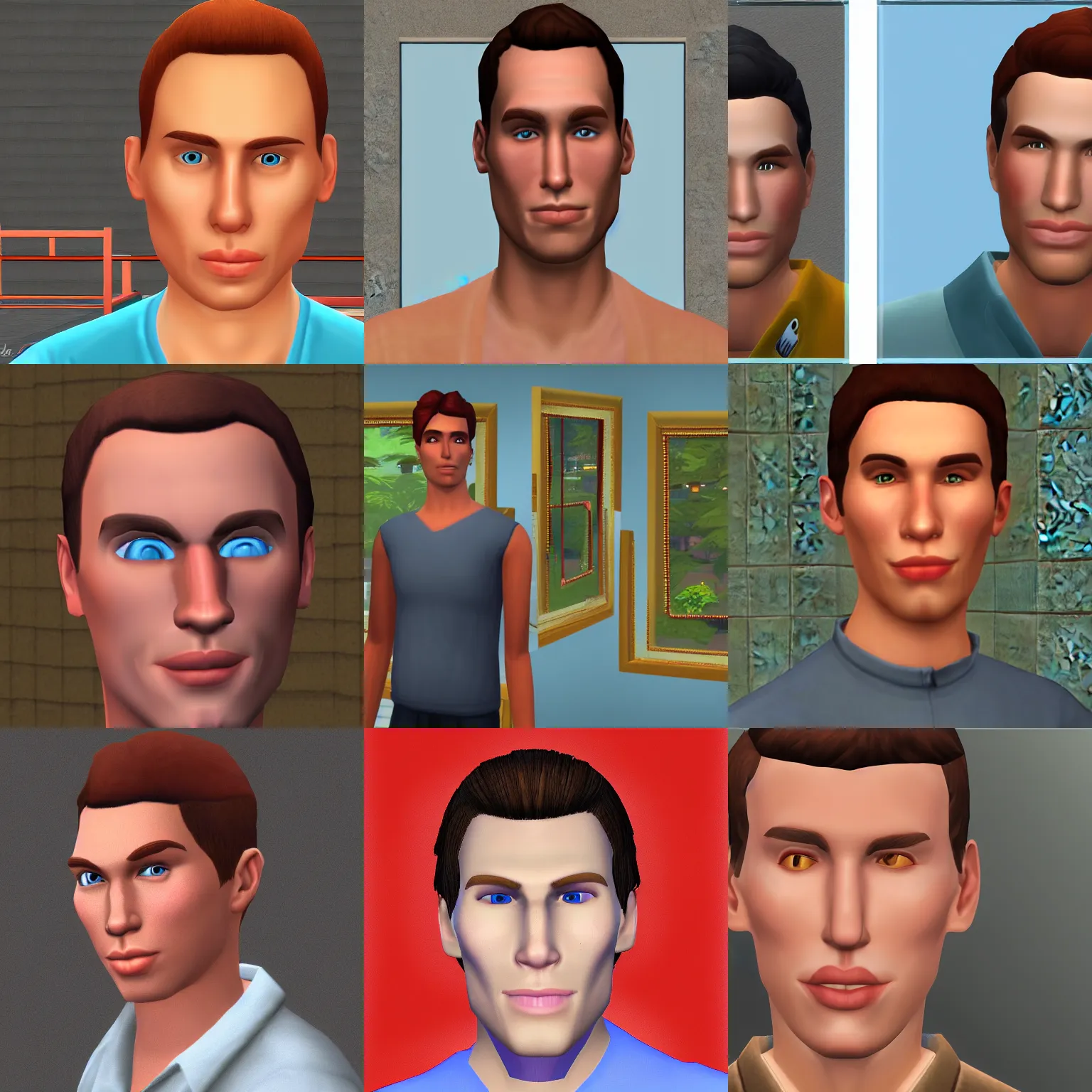 Prompt: portrait of jerma985 in the sims 2, gaming, detailed, 4k
