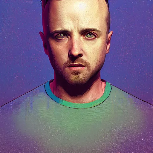 Image similar to jesse pinkman, hyper detailed, digital art, trending in artstation, cinematic lighting, studio quality, smooth render, unreal engine 5 rendered, octane rendered, art style by klimt and nixeu and ian sprigger and wlop and krenz cushart