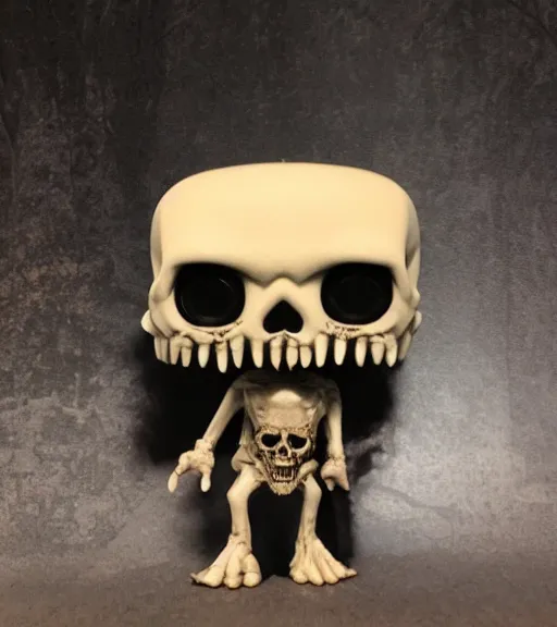 Image similar to limited edition horror themed wendigo with skull head funko pop still sealed in box, ebay listing