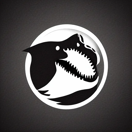 Image similar to An app logo for a dating app for dinosaurs, HD