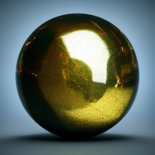 Image similar to tilt shift sphere leaf huge light intricate reflection diffraction marble gold obsidian preraffaellite photography cut, octane, artstation render 8 k neon