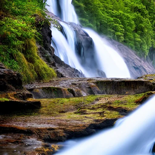 Image similar to spectacular waterfalls, winning award photo. canon rf 8 5 mm, 4 k. very detailed