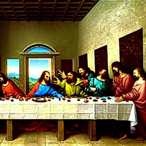 Prompt: the last supper by leonardo da vinci