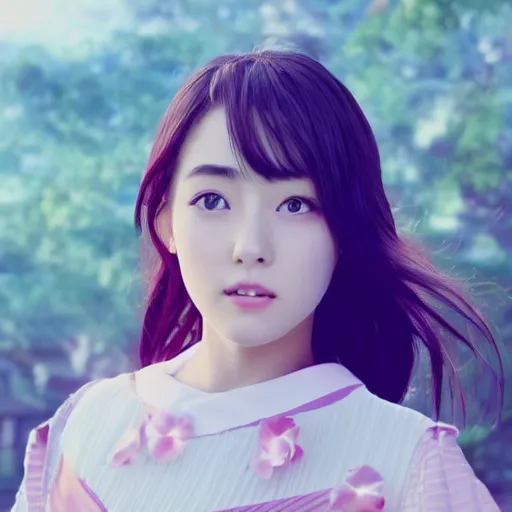 Prompt: a dynamic, epic cinematic 8K HD movie shot of close-up japanese beautiful cute young J-Pop idol actress girl face. Motion, VFX, Inspirational arthouse, at Behance, with Instagram filters