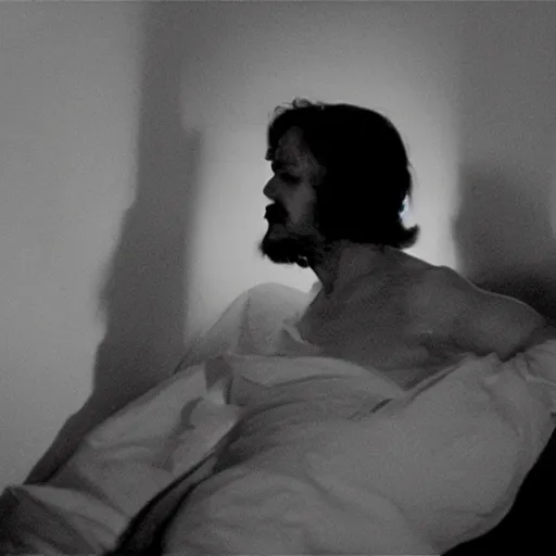 Image similar to movie still of a sleep paralysis, cinematic composition, cinematic light, criterion collection, by edgar allan poe