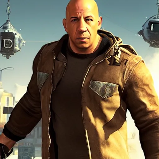 Image similar to Vin Diesel starring in Half-Life 2