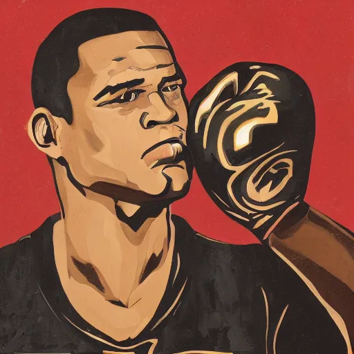 Image similar to Sideview Portrait of professional boxer with a pig head wearing boxing gloves with a gold crown on it's head Shepard Fairey