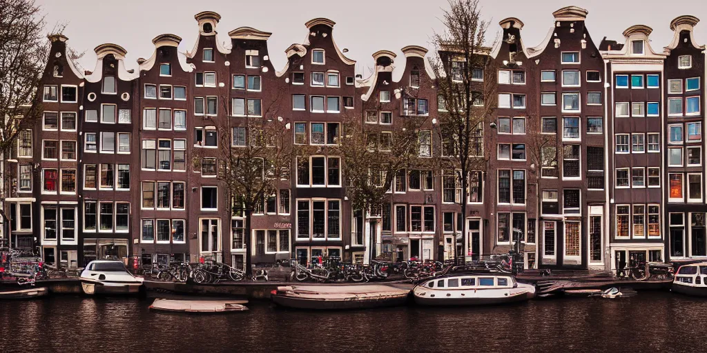 Prompt: realistic photo of Amsterdam, leica, medium format, cinematic lighting, 8K, hyper realistic, very detailed,