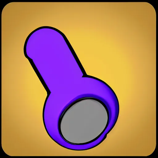 Prompt: purple minimalistic app icon of a tiny microphone