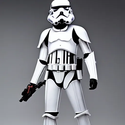 Image similar to beautiful anime girl in a stormtrooper costume