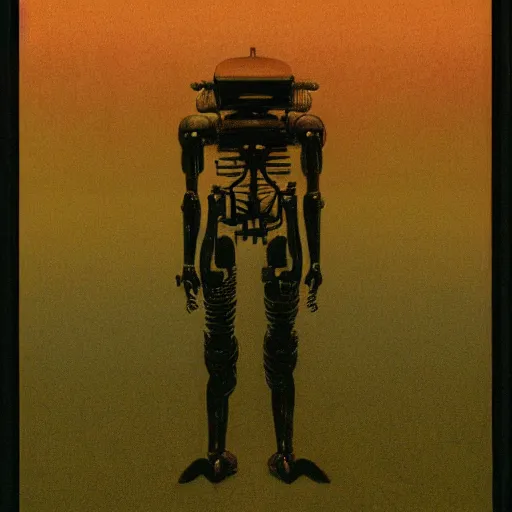 Prompt: japanese horror vhs robocop ai, zdzisław beksinski