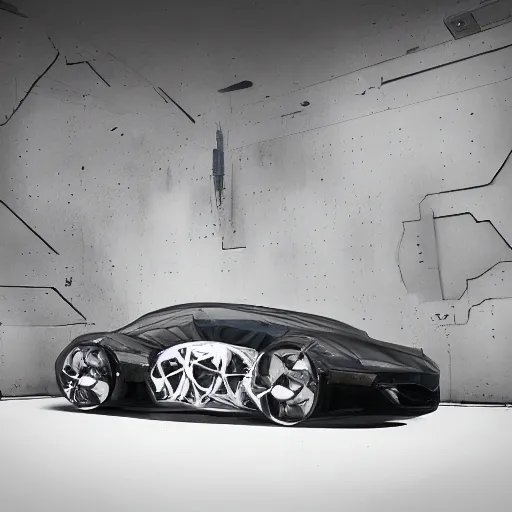Image similar to car Ash Thorp khyzyl saleem car : medium size : in oil liquid, organic architecture medium sizeforms : 7, u, x, y, o medium size forms: Kazimir Malevich forms : brutalist medium size forms: keyshot, unreal engine 5, high reflections, oil, liquid, high glossy, ultra detailed, 4k, 8k, 16k