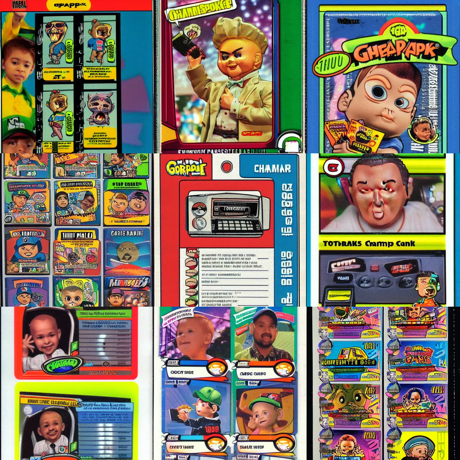 Prompt: 1998 TOPPS GARBAGE PAIL KIDS GAMESTONK CHECKLIST AND DETAILS - 5A Cash Machine CHAMATH