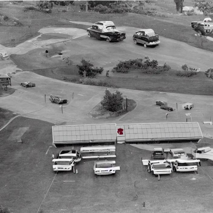 Image similar to level 1 of the original super mario bros. being played at a drive - in movie theater, movie still