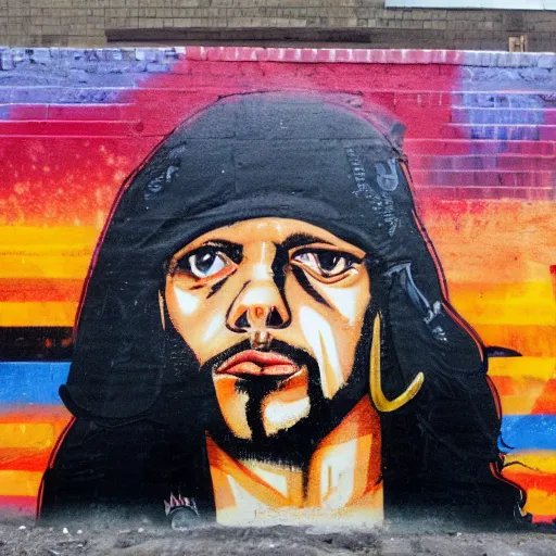 Image similar to street art hip hop gangsta jesus