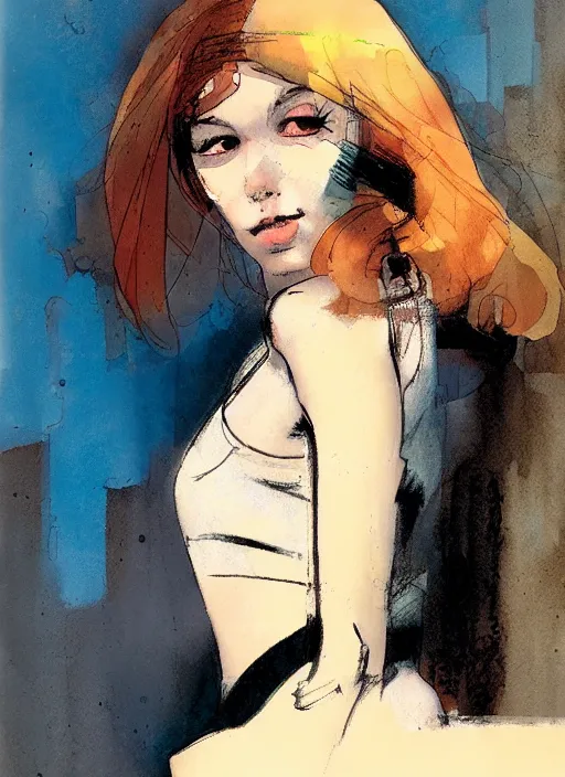 Image similar to a portrait of a pretty young lady by alex maleev