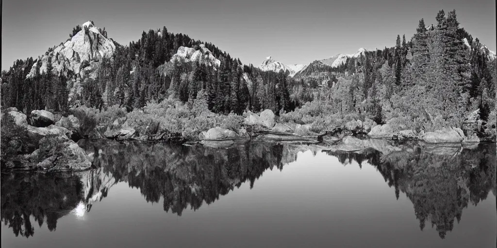 Prompt: the surface of an alient world award winning photography by ansel adams