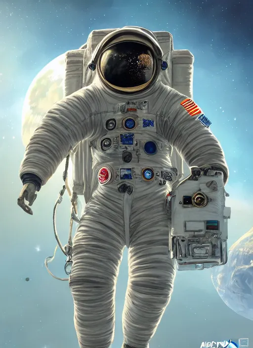 Image similar to high intricate donkey as an astronaut on space harbor, full shot, maria panfilova, andrea savchenko, mike kime, ludovic plouffe, qi sheng luo, oliver cook, julian calle, eddie mendoza, trending on artstation