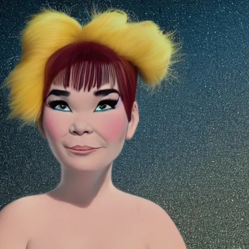 Prompt: Dreamworks animated Bjork