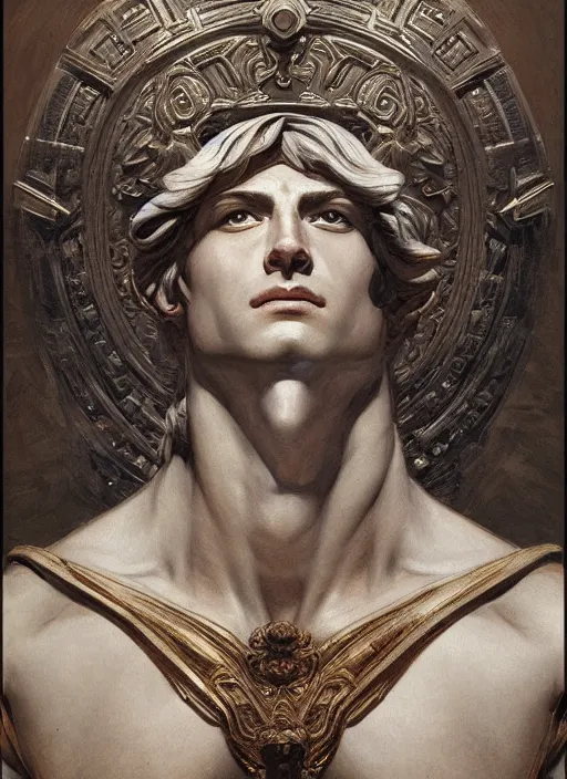 Image similar to digital _ painting _ of _ greek god _ by _ filipe _ pagliuso _ and _ justin _ gerard _ symmetric _ fantasy _ highly _ detailed _ realistic _ intricate _ port