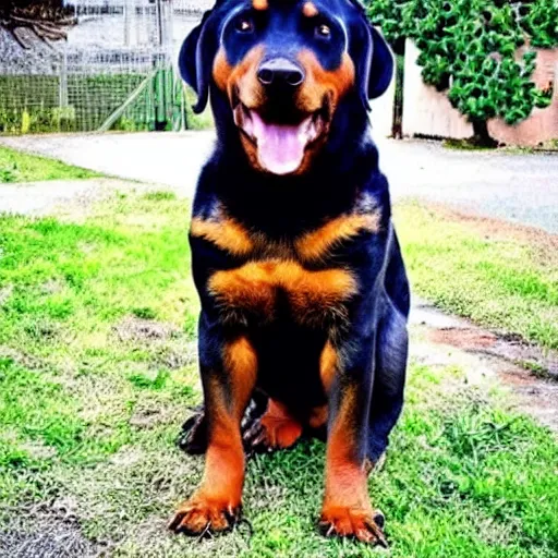 Image similar to dinosaur Rottweiler hybrid