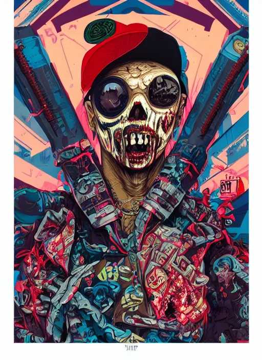 Image similar to zombie full body hiphop streetwear drip, tristan eaton, victo ngai, artgerm, rhads, ross draws