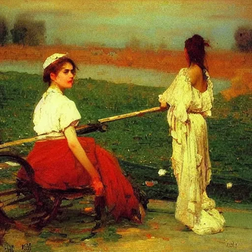 Image similar to a painting by ilya repin