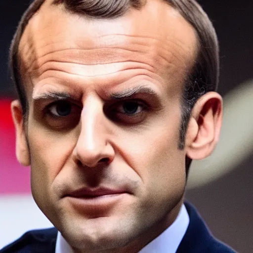 Image similar to Bald Emmanuel Macron shaved his head, photograph