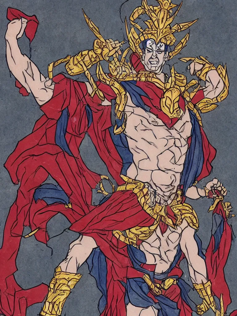 Image similar to an original greek god of destruction in the style of yangtian li