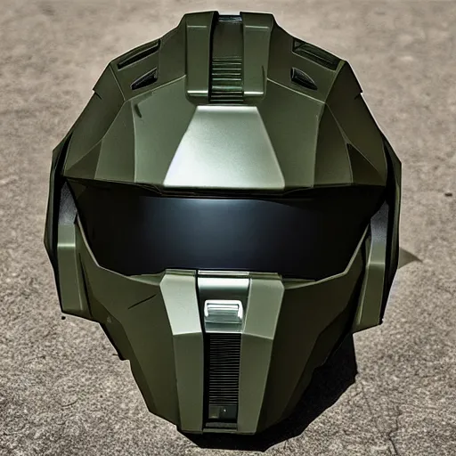 Prompt: razer rgb gaming master chief halo helmet